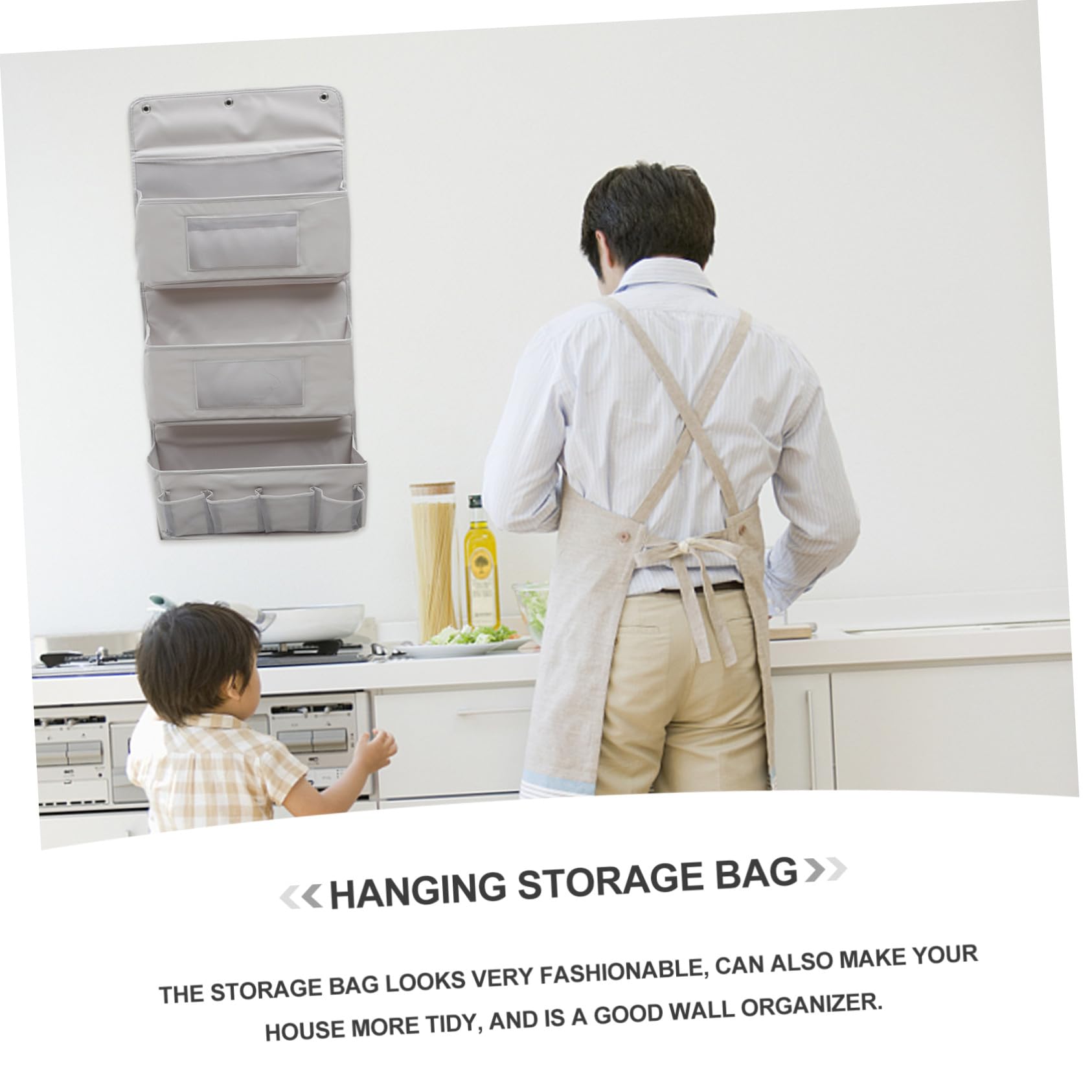 Portaborsa Organizer Strati da Appendere Tasche Portaoggetti da Parete per Camera da Letto Bagno Cucina Ufficio