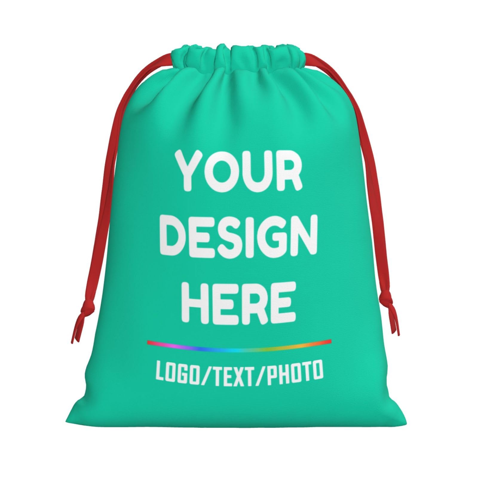 Custom Gift Bag Add Your Text/Image/Photo/Logo Designdrawstring Bag Personalised Gift Bag Customized Fun Birthday Bag, Perfect For Wedding, Birthday, Baby Shower, Party M — image 1
