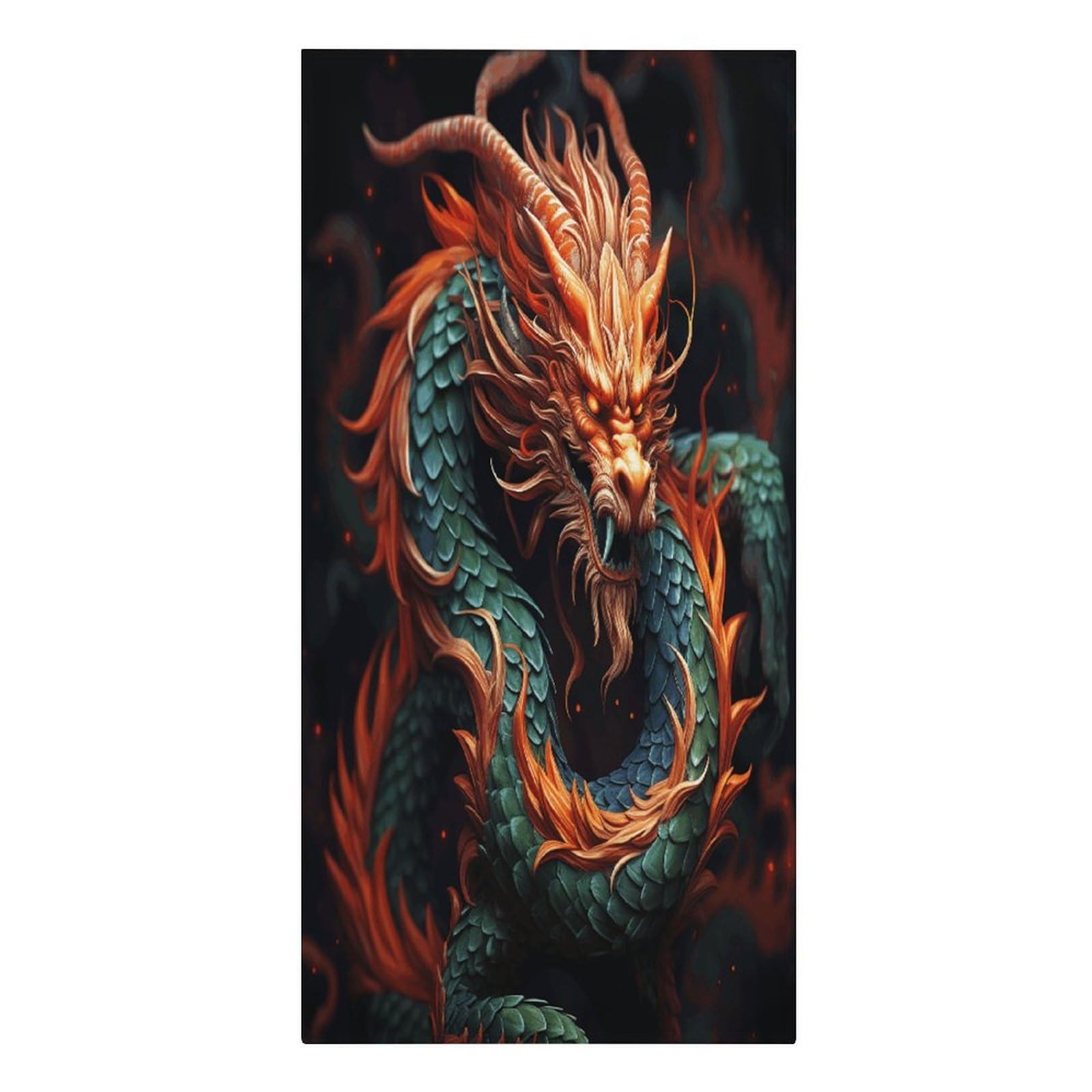 FodPand Chinese Dragon Beach Towels Super Absorbent Bath Towel Oversized Microfiber Towel Soft Beach Blanket Fashon Quick Dry Travel Towels for Beach Bathroom Pool Adult 30" X 61"
