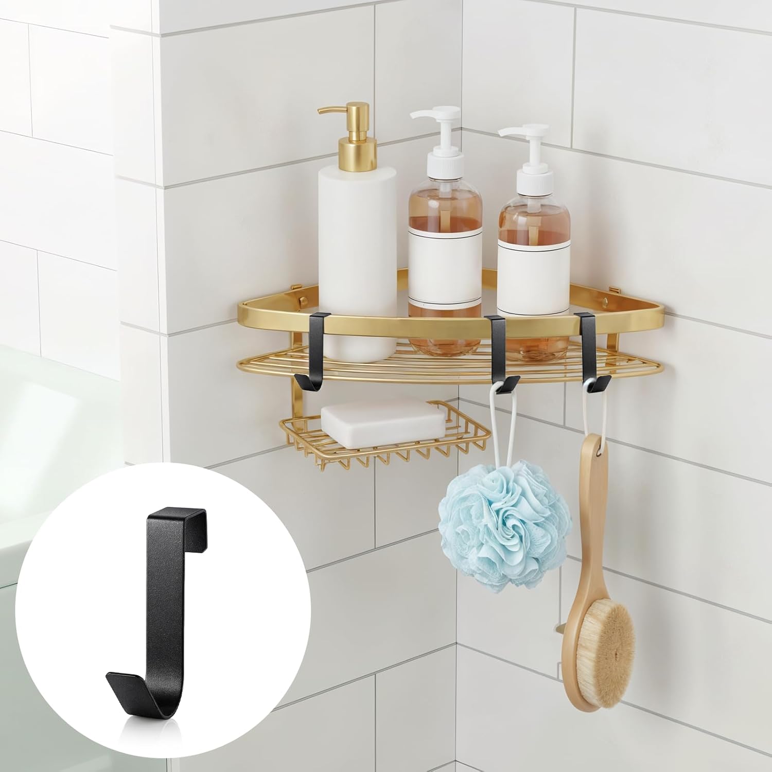 8 Pieces Black Metal Cabinet J-Hooks, Heavy Duty Over Cabinet Door Single Hooks Kitchen Wreath Hanger Kitchen Over Cabinets Hooks for Hanging Towel Coat Saving Storage Organizer
