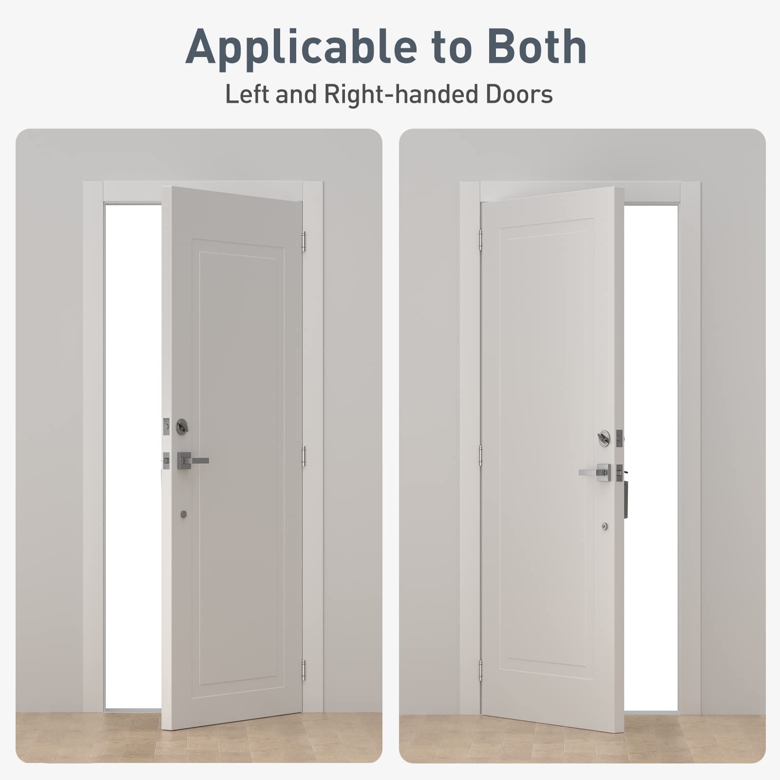 HOSOM Bisagra de puerta de cierre automático de 3.5 pulgadas, bisagra de resorte, tensión ajustable para puerta interior, certificación UL, para puerta izquierda y derecha, esquinas de radio de 5/8