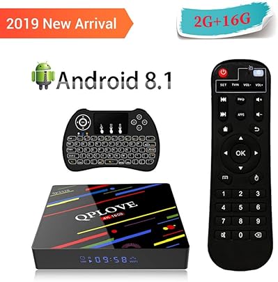 Android 8 1 Smart Box QPLOVE 2GB RAM 16GB ROM RK3328 Quad-Core 64bit Cortex-A53 CPU Ultra Set-top box Support 2 4GHz 5 0 GHz Wifi 100M LAN 3D BT4 0 Tastiera retroilluminata wireless Android 8 1 Smart Box QPLOVE 2GB RAM 16GB ROM RK3328 Quad-Core 64bit Cortex-A53 CPU Ultra Set-top box Support 2 4GHz 5 0 GHz Wifi 100M LAN 3D BT4 0 Tastiera retroilluminata wireless