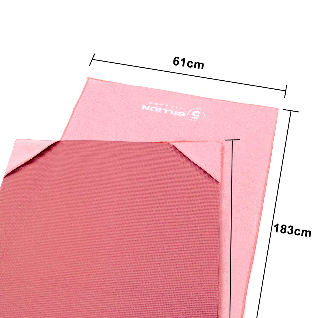 Asciugamano Yoga In Microfibra 183x61cm - Antiscivolo Per Hot Yoga E Palestra - Foto 2