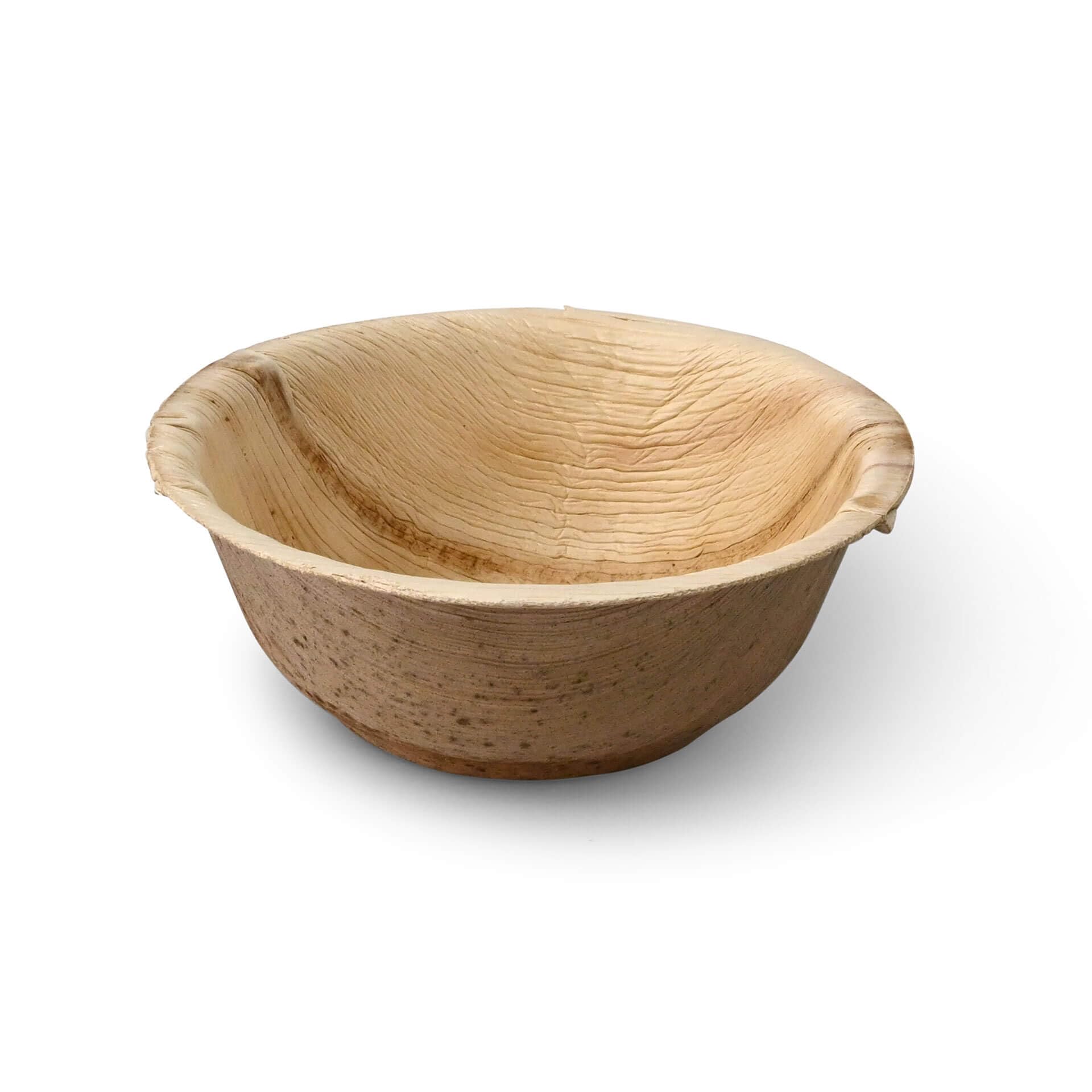 BIOZOYG 200x Cuenco de hoja de palma 275 ml redondo - Plato hondo desechable para sopa, cuenco para ensalada compostable - Vajilla de fiesta sostenible
