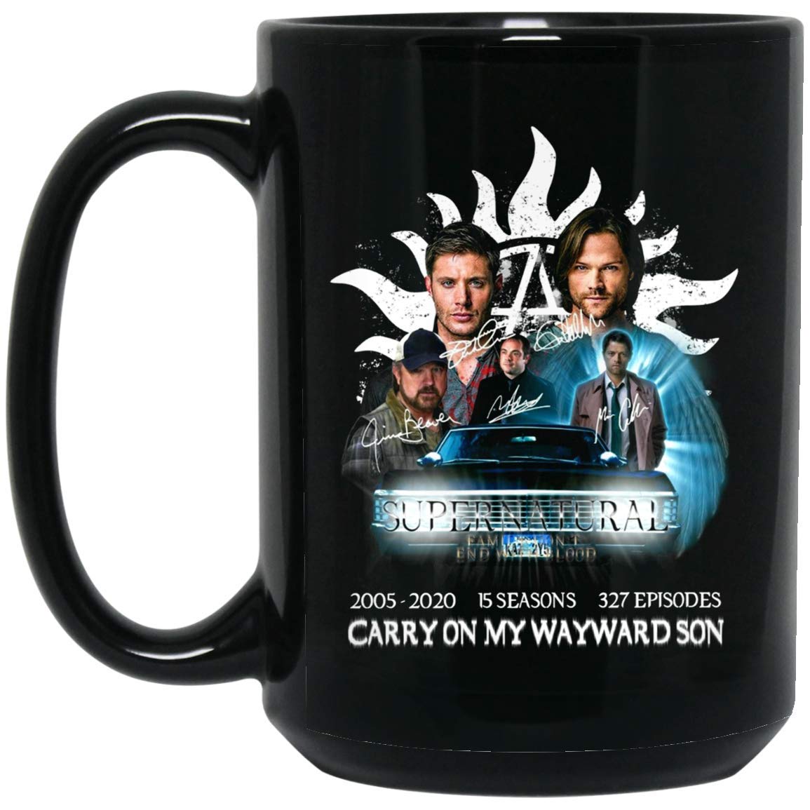 Supernatural Carry on My Wayward Son 15 Seasons 11 oz Mug