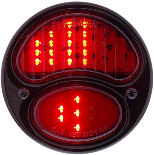 Miniatura 2 de United Pacific 110893 Luz trasera, 31 LED secuencial, lado del pasajero, con carcasa negra y llanta, para Ford 1928-1931