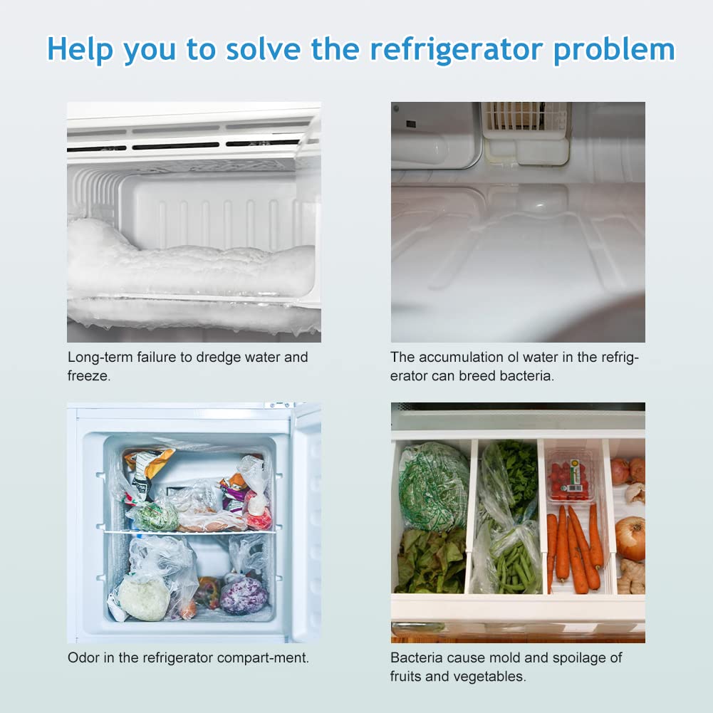 Herramientas Limpieza Frigorífico,Herramienta de Drenaje para Refrigeradores,Herramienta de Limpieza del Orificio de Drenaje del Refrigerador,Cepillo para Limpiar Frigorífico,para Hogar (6)
