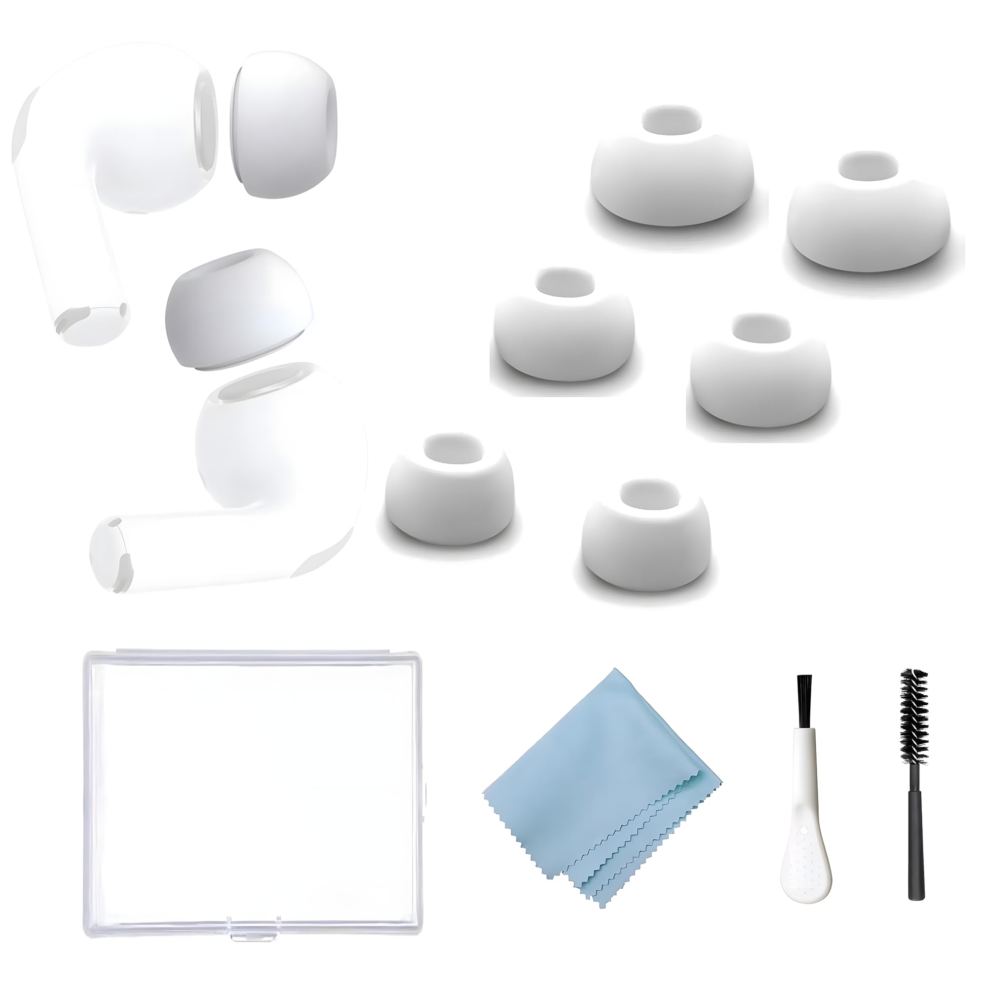 Airpod Pro Lot De 6 Paires D'embouts De Rechange Pour écouteurs Apple Airpods – Petit, Moyen Et Grand (blanc