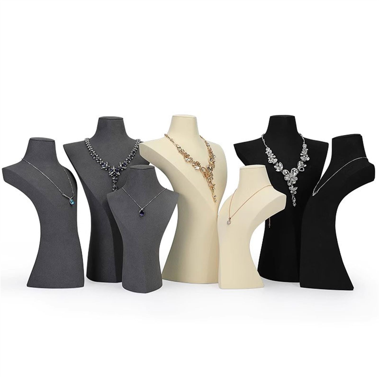 Stojak na biżuterię Aksamitna biżuteria 3D biust naszyjnik uchwyt stojak wyświetlacz stojaki na biżuterię manekin biust organizer biżuterii wyświetla na pokazy imprez sklepowych Stojak na biżuterię (