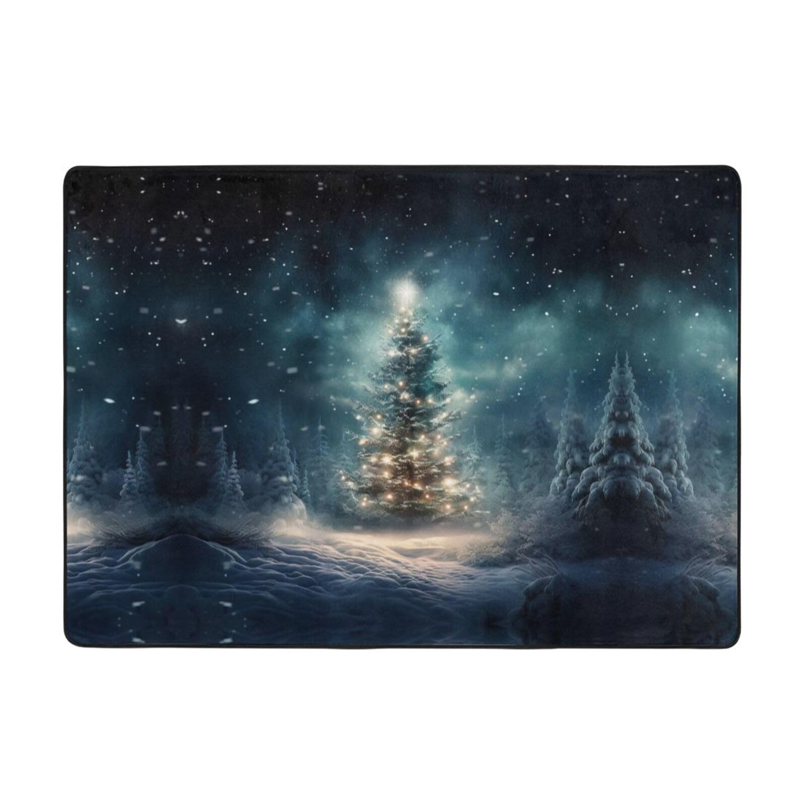 Tapis de luxe avec arbre de Noël pour des souvenirs chaleureux