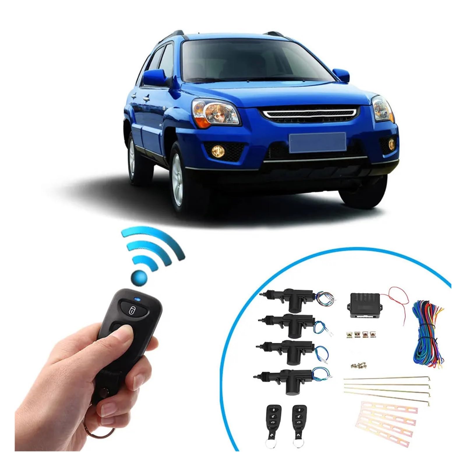 Kit Di Bloccaggio Del Ingresso Senza Chiave Con Indicatore Direzione Antifurto Serratura Della Portiera Auto Automatico Allarme Sicurezza For Facile installazione e ampia compatibilità