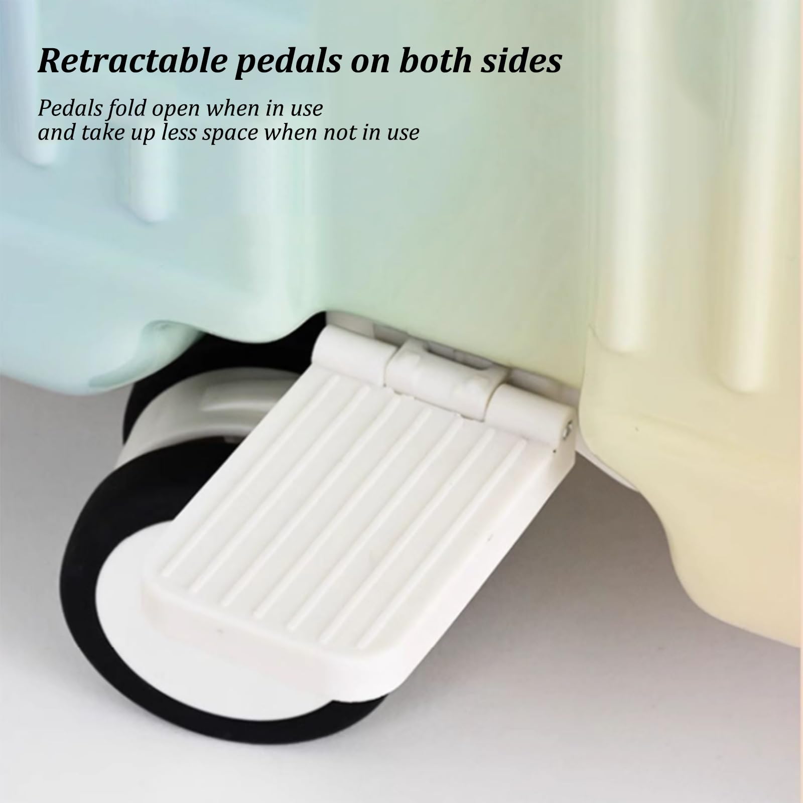 Maleta rígida con Ruedas, con reposapiés Plegable y Gancho, Ligera para Viajes de Negocios y Estudios(Rainbow,20")