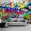 Runa Art Fototapet Graffiti Street Art 352 x 250 cm Fleece Tapet XXL Modern Vardagsrum Sovrum Kleurrijk 9218011a
