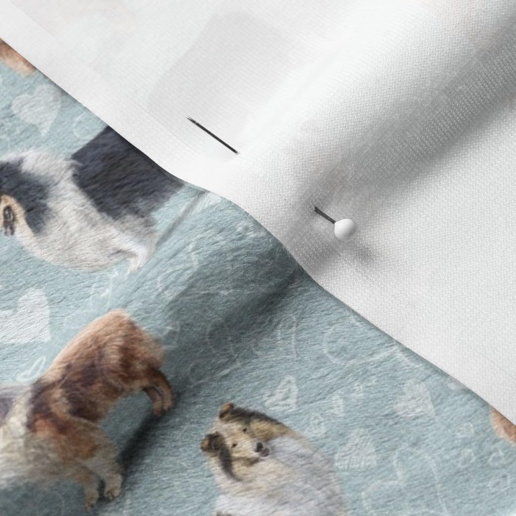 Spoonflower Fabric - Collie Dog Dogs Border Scottish Welsh Printed on Minky Fabric by The Yard - Sewing Baby Blankets Quilt Backing Plush