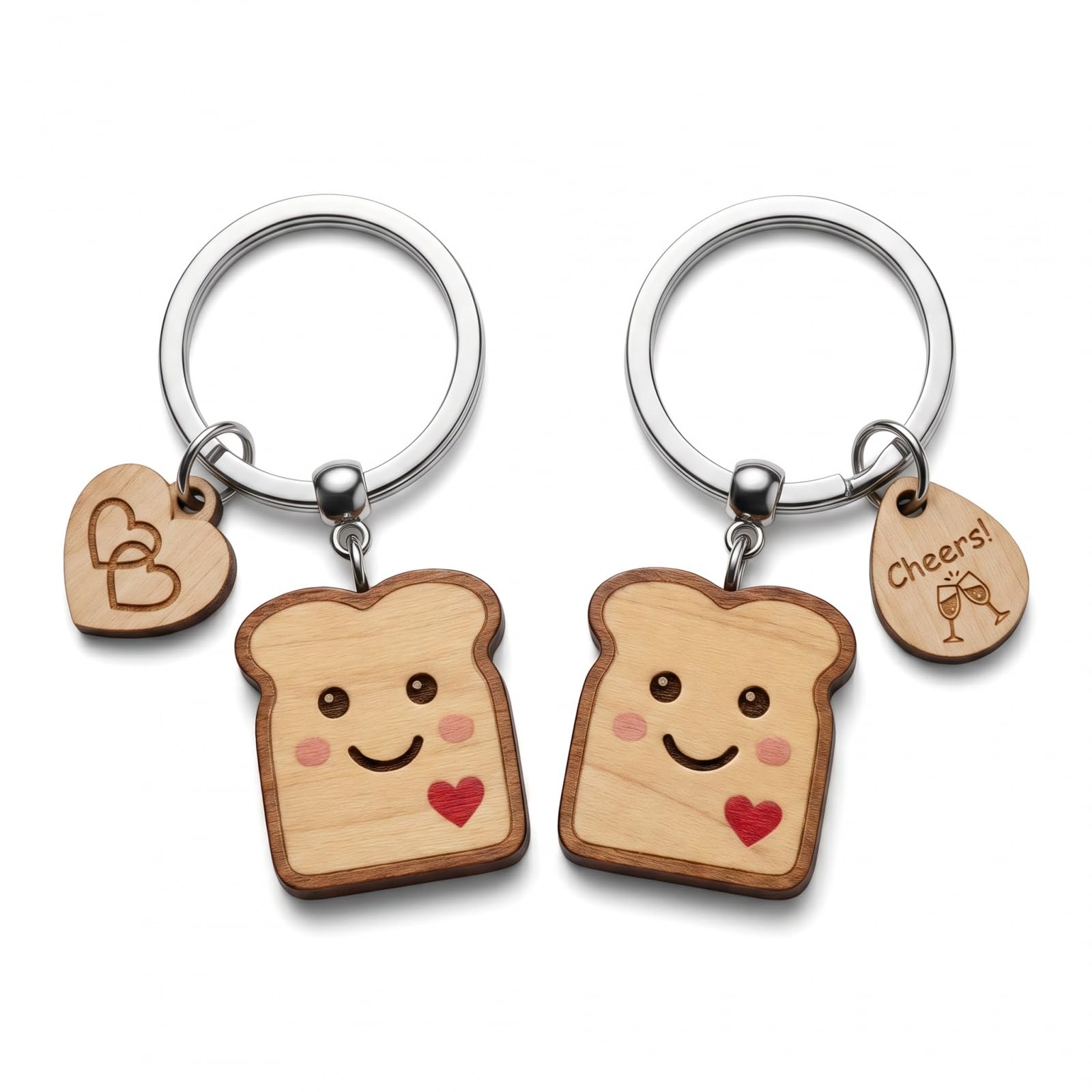 Zirax Unisex Yellow 2 Pcs Simulation Bread Toast Keychain, Retirement Gifts For Women, Leaving Gifts For Colleagues, New Job Gifts, Congratulations Present, Farewell Good Luck Charms For Coworkers