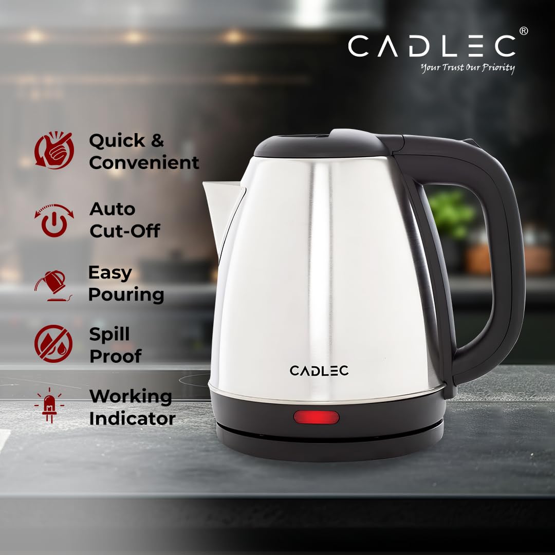 CADLEC Electric Kettle & Water Bottle Combo - Fast Boiling! -3