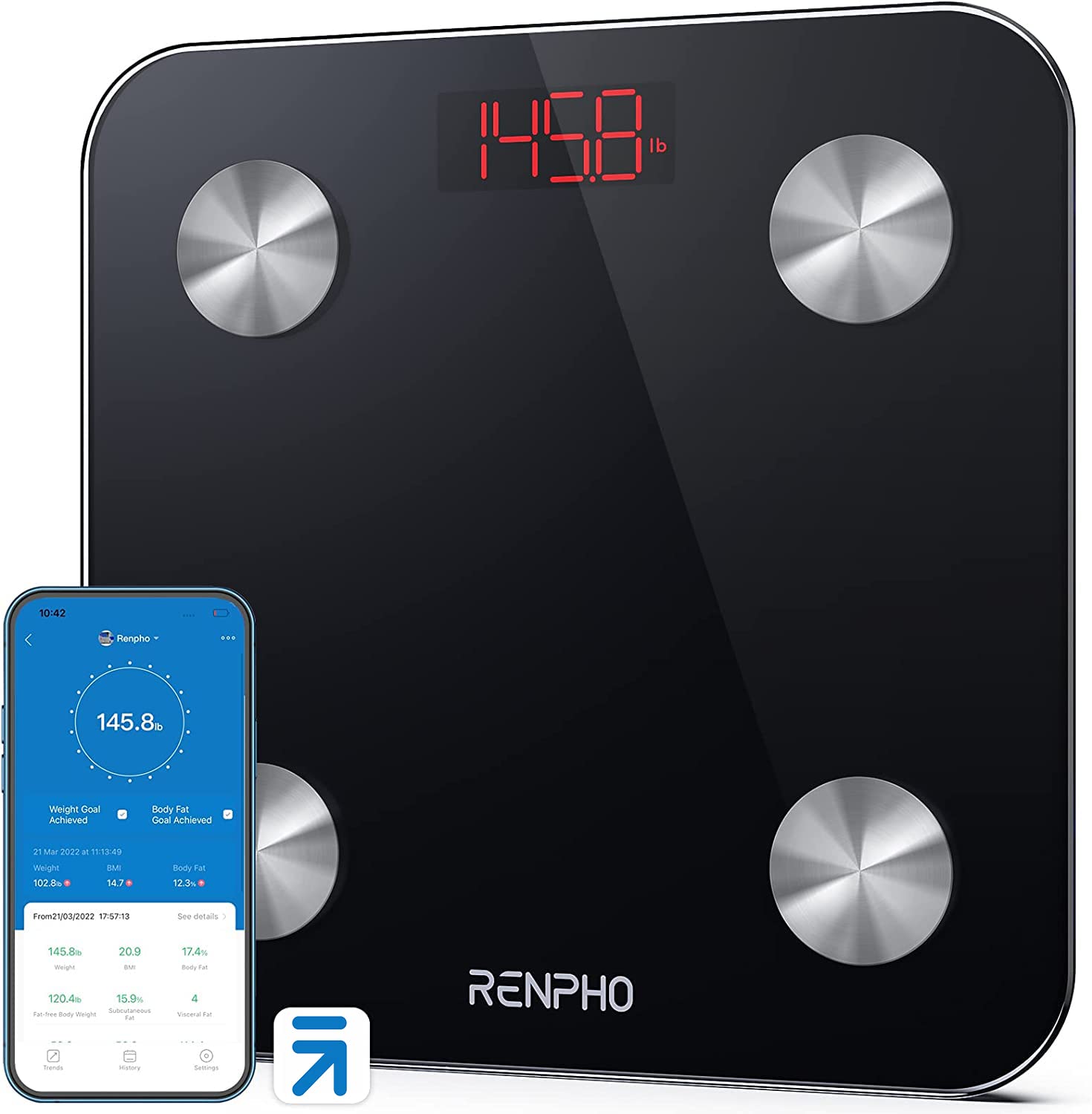 Buy RENPHO Scale for Body Weight, Digital Weighing Scales with Body Fat