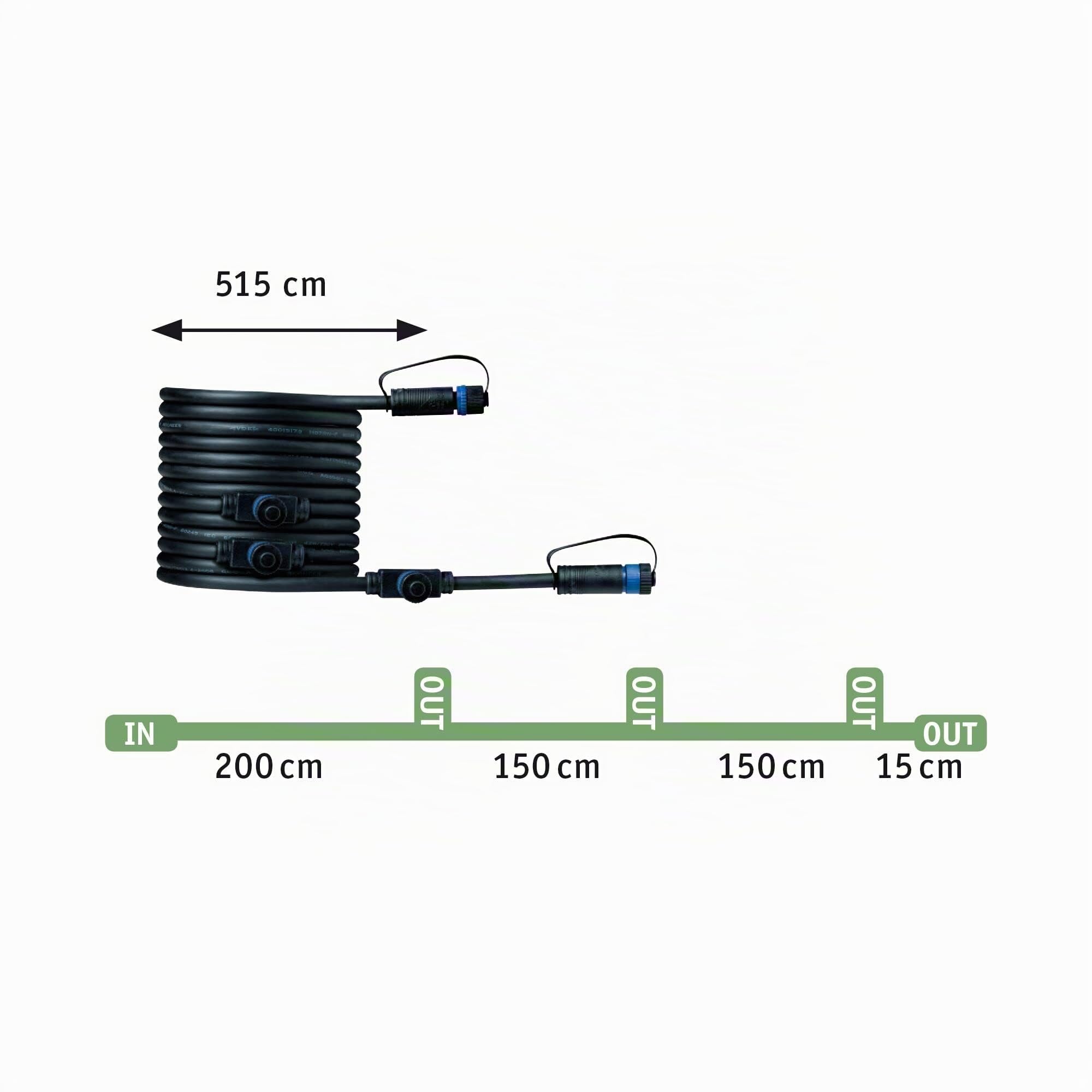 Paulmann 93949 Outdoor Plug&Shine Kit encastrés sol LED, IP67, 3000K, 3x2,5W, 24V, 55 mm, Argent inoxydable, Plastique