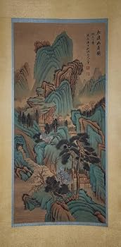 中国現代画家顧墨興「峡江暁煙」　掛け軸 中国現代画家顧墨興「峡江暁煙」 掛け軸