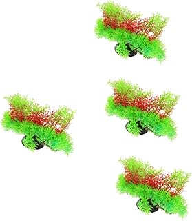 POPETPOP 4 Pçs Peixes Aquário Falso Aquático Para Ornamento Betta Modelo Plantas Planta Estilo Plástico Grama Vívida Paisagem Realista Decoração De Tanque De Água Calça Simulação