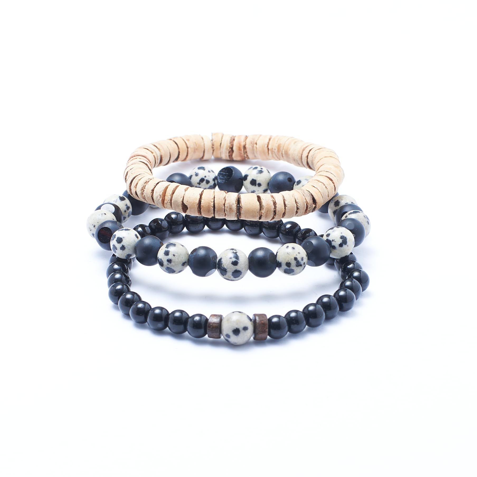 Salty Alpha Valconic Stone Bracelets for Men & Boys | Leather | Beads | Wrist Band | Pack of 3 | Fancy & Stylish | Birthday Gift | Aesthetic Jewellery | Accessories for Everyday Wear (B0CZHRRYZ3) Amazon Price History, Amazon Price Tracker