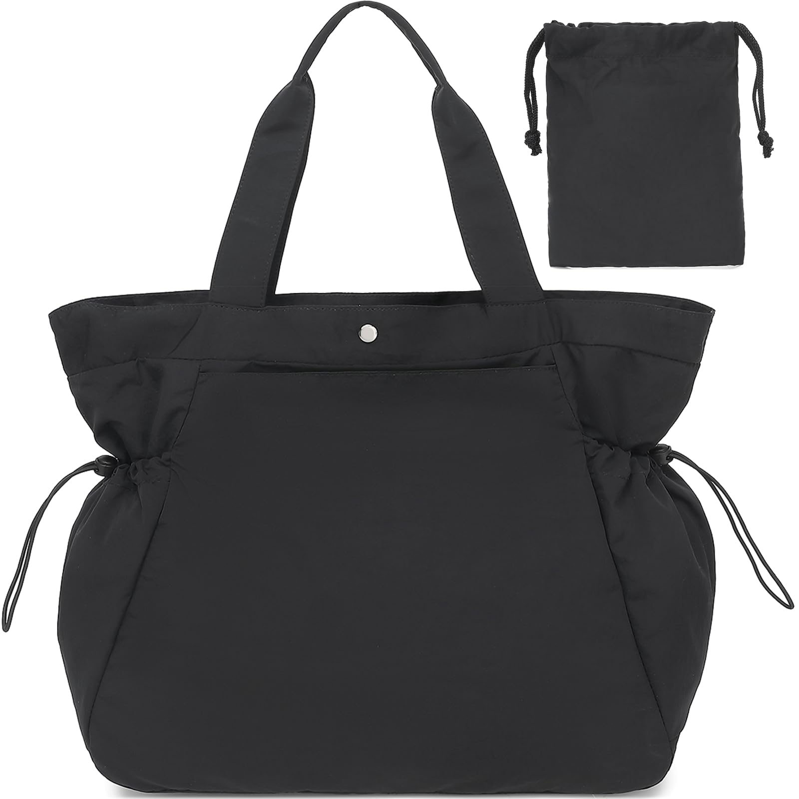 BTOOP Tote Bag for Women, Foldable Beach Gym Bags, Side-Cinch Lightweight Shopper Shoulder Bag for Travel,Work