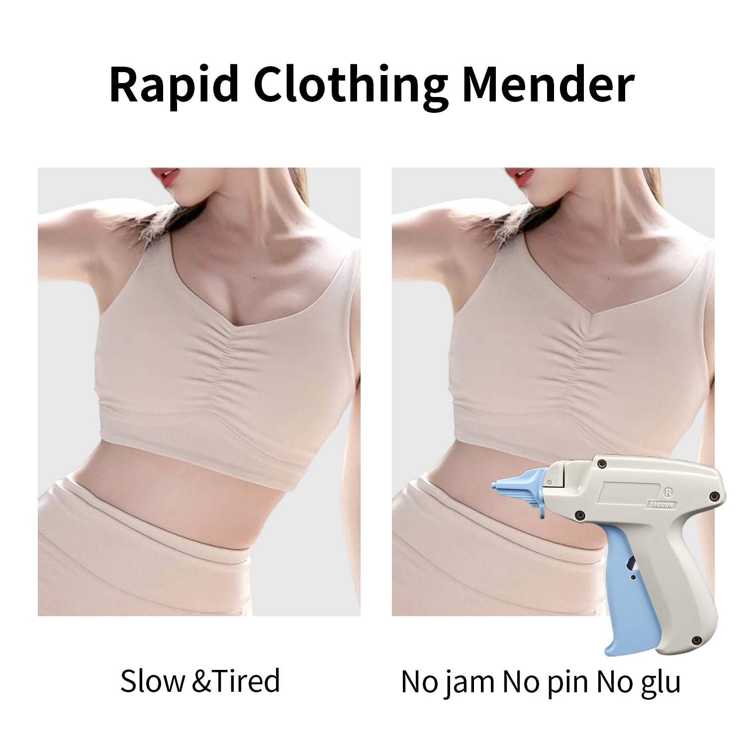 Quick Stitch Gun for Clothes - Handheld Stitch Gun Quick Clothing Fixer with 6 Fine Needles & 1000 Pcs Fasteners, Instant Clothing Repair Tool