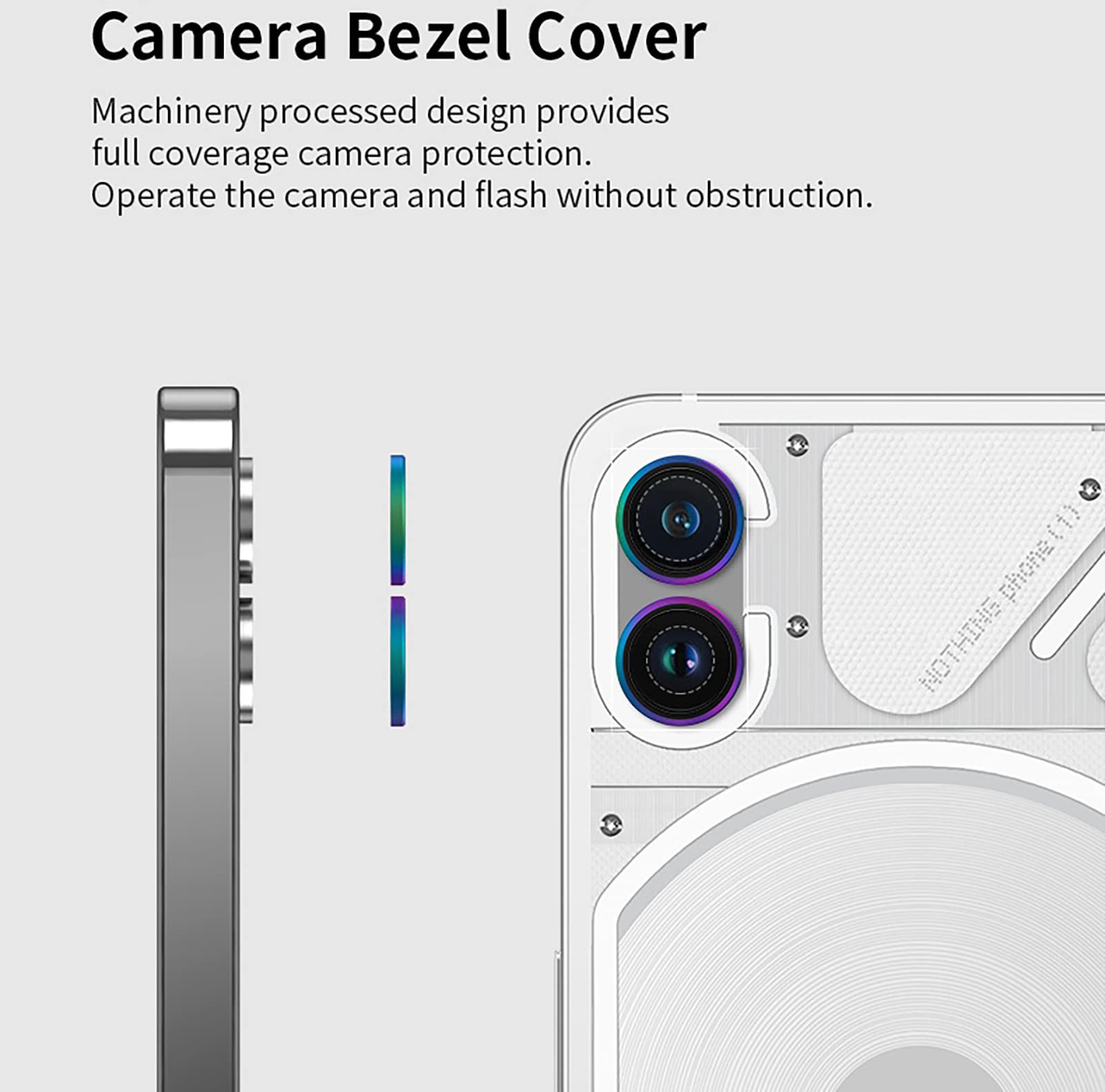 GIOPUEY [Volledige bescherming voor camera aan de achterkant, compatibel met Samsung Galaxy A34, [dubbele bescherming] metaal gehard glas, camera van gehard glas voor Samsung Galaxy A34 - zwart