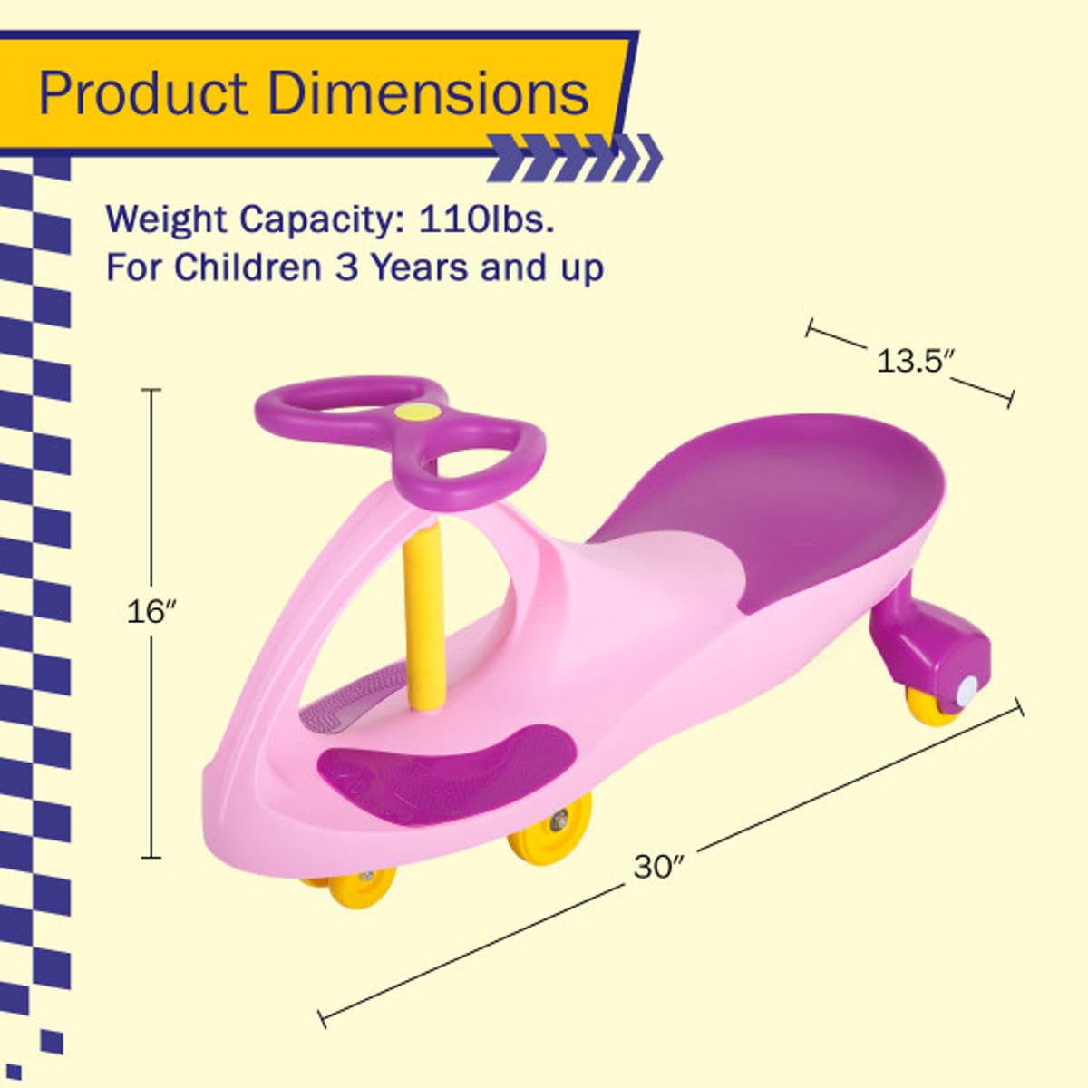 Amazon.com: Wiggle Car - Ride on Toy for Ages 3 and Up - Toddler