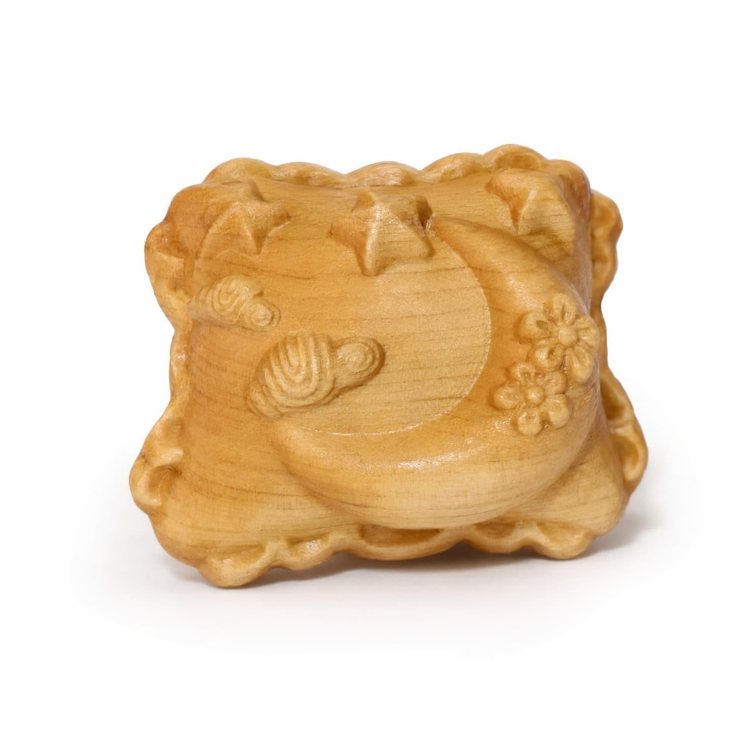 URJIX™ Star Motif Carved Wooden Hand Piece Crescent 4.5cm Wood Brown | Style Versatility Effect Wood Brown 4.5cm-image-6