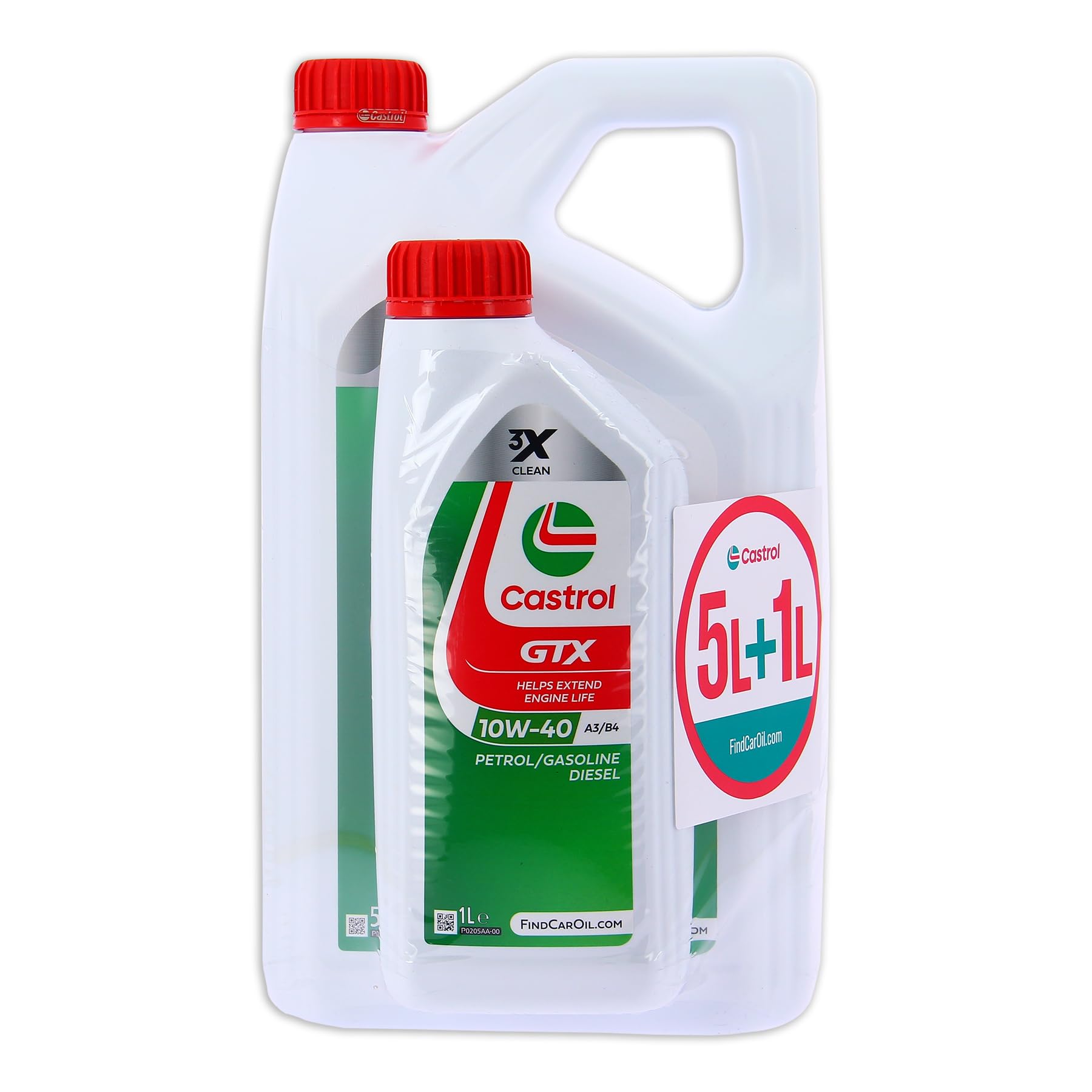 Huile Moteur - CASTROL GTX - 10W-40 A3/B4 - 5L+1L - 057026