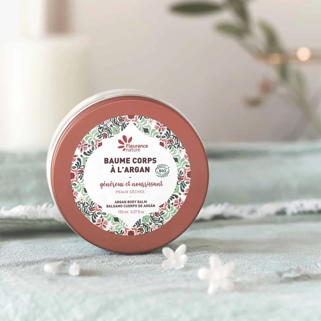Duplo Fleurance Nature Körperbalsam mit Argan, 150 ml, Kosmetik, zertifiziert Bio Cosmos Ecocert, Körperpflege für Damen & Herren, Bio mit Argan, feuchtigkeitsspendender Bio-Balsam 24169 (2)