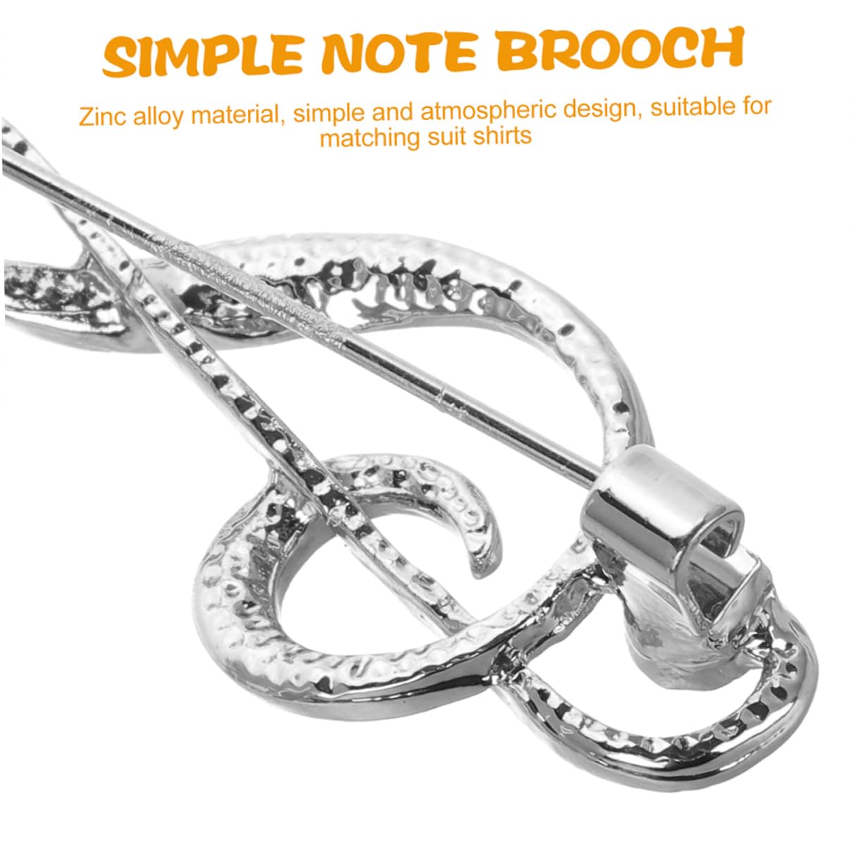 2Sets Brosche Note Emaille Pin für einen Musikliebhaber Stbinschmuck Juwelry Musikinstrument Broochpin Zinklegierung Silber 2pcs*2