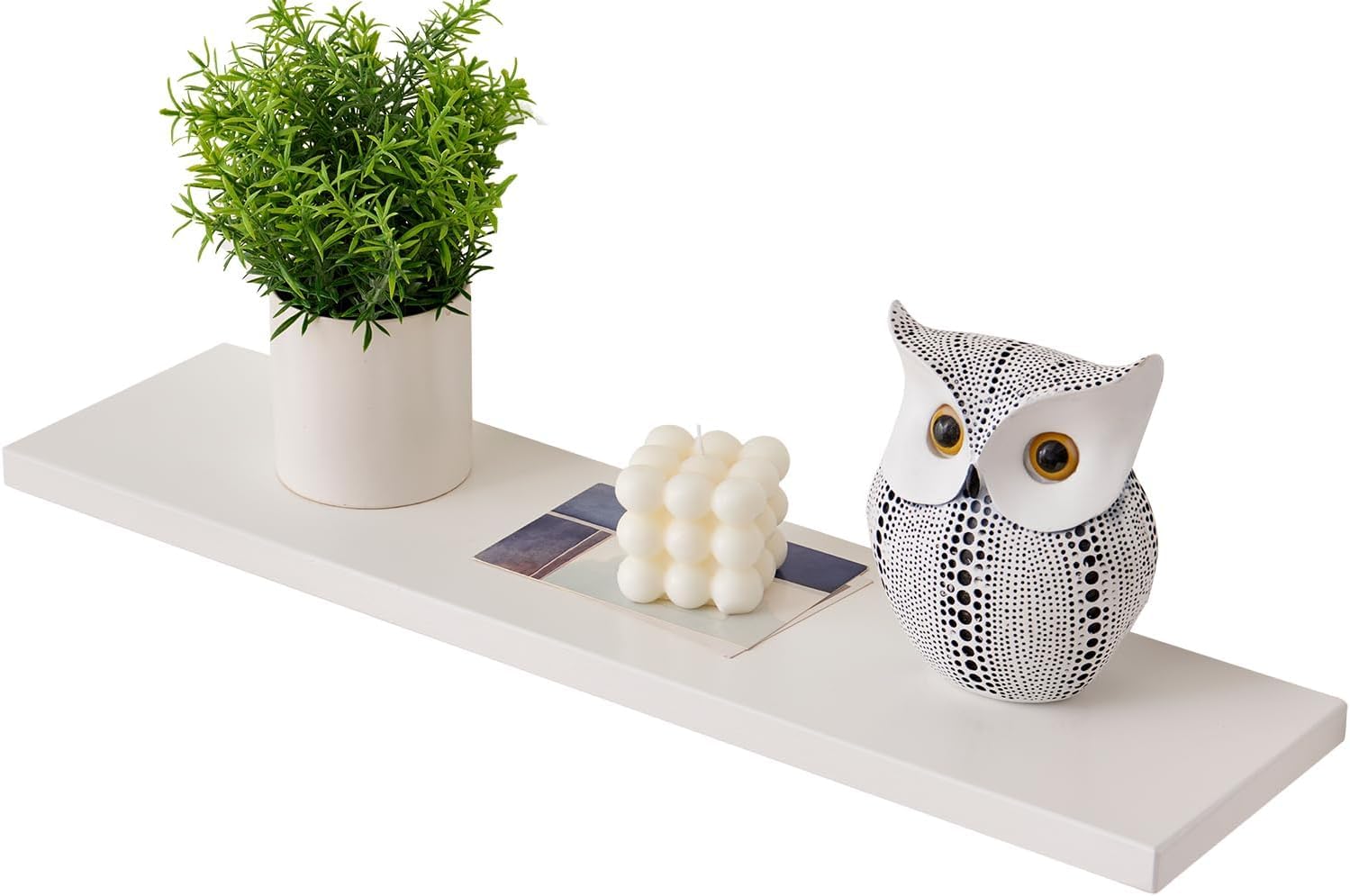 Étagère en Bois de Chêne Massif 40cm | Finition Épurée Chêne Blanc