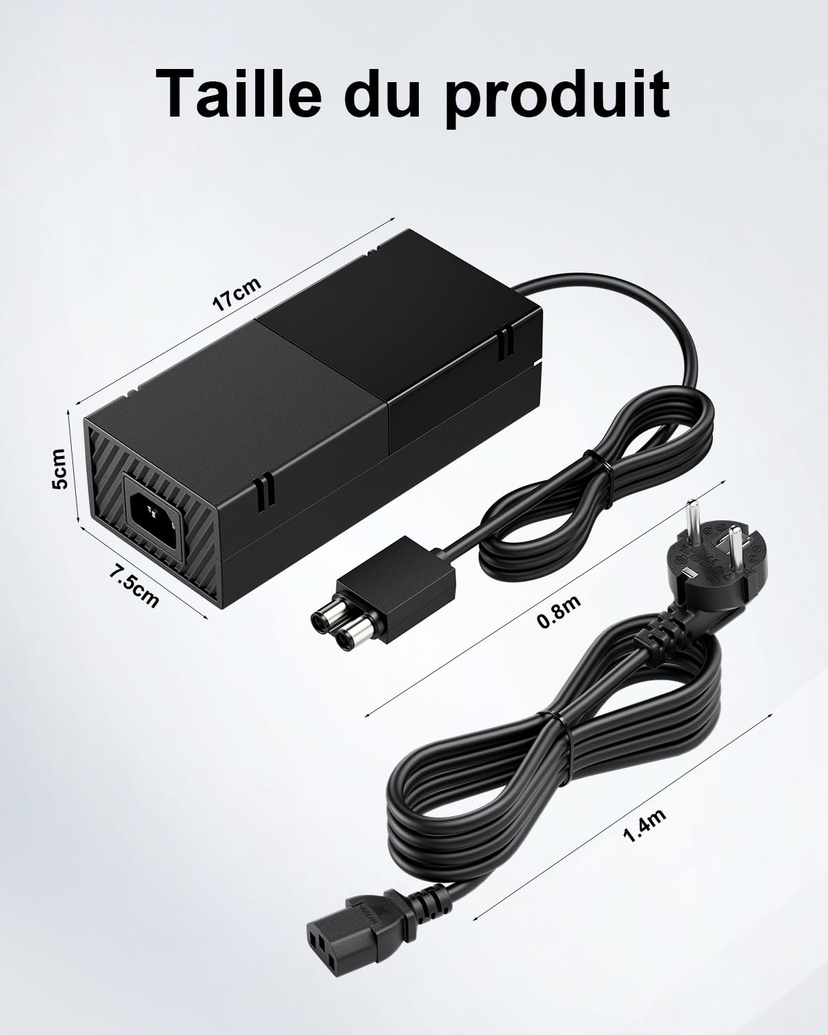 Chargeur Xbox One, Source d'Alimentation AC 100-240V Avec Connecteur Pour Xbox - Câble de Remplacement