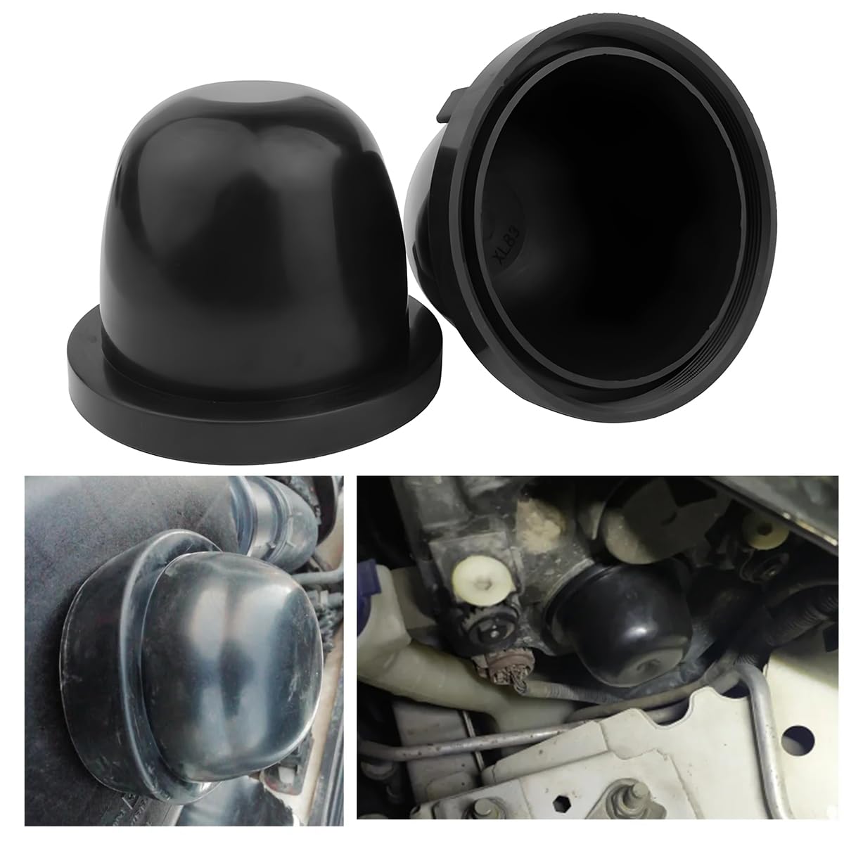 Auto Coperture Antipolvere Gomma Coperchio Tenuta Alloggiamento LED per Veicoli Fari (90x60MM, 2 Pezzi)