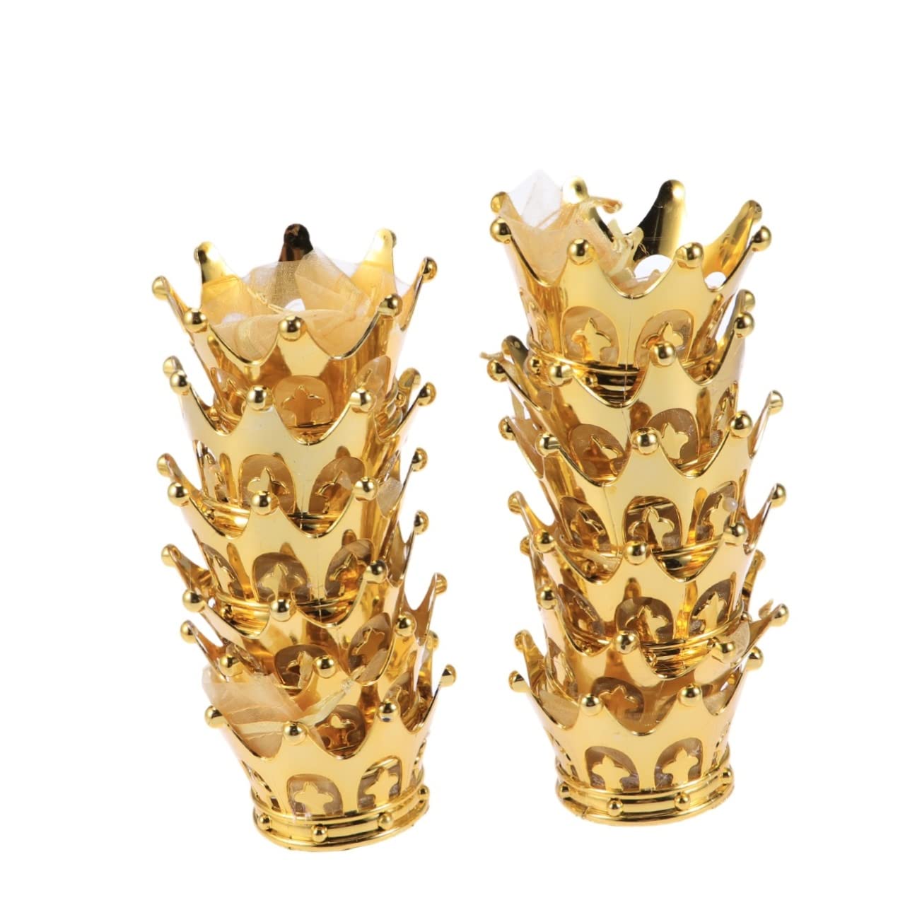 24 Stück kleine Tüten Geburtstag Gastgeschenke Party befüllbar Gold mit Beutel befüllbare Goldkrone mit Beutel Hochzeit Süßigkeiten Gastgeschenke Mini-Tasche Braut Prinzessin / 1895