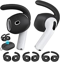 Vista 1 de AhaStyle Ear Hooks for AirPods 4th Generation (2024) 【Added Storage Pouch】 3 Pairs S/M/L Anti-Slip Ear Covers Silicone Accessories Compatible with