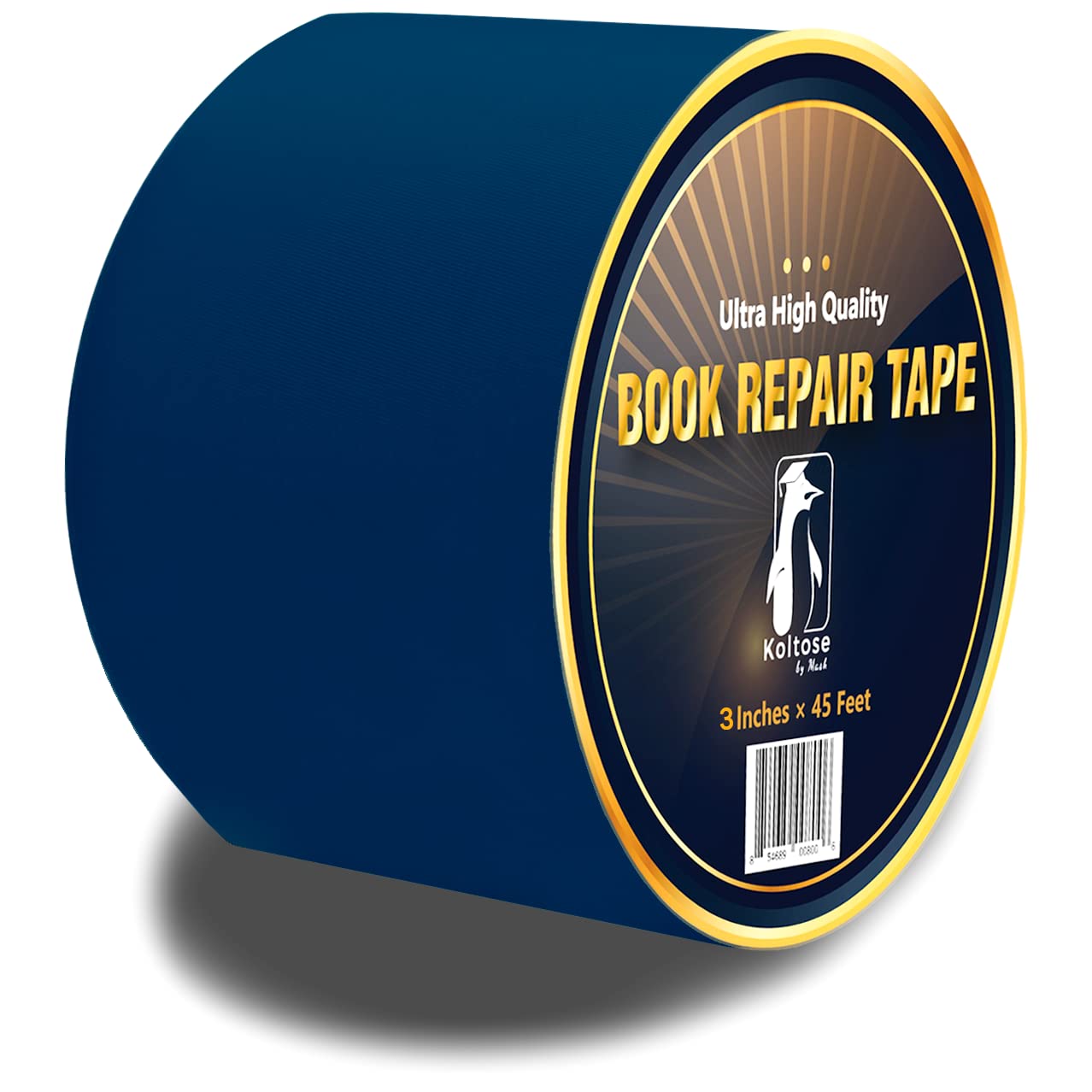 Blue Bookbinding Tape, Blue Cloth Book Repair Tape for Bookbinders, Blue Fabric Hinging Tape, Craft Tape, 3" Inches by 45' Feet, Acid Free and