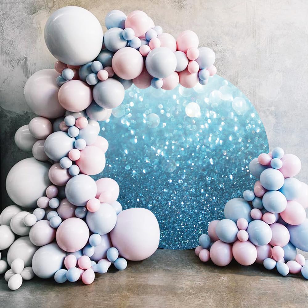 Sfondo Fotografico Tondo Turchese Glitter 150cm - Sfondo Stelle Per Matrimoni E Feste
