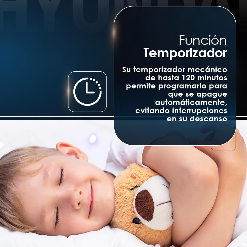 Hyundai Ventilador de Cajón Blanco, HYBF30B. 3 Velocidades, Temporizador de 120 min, 5 Aspas