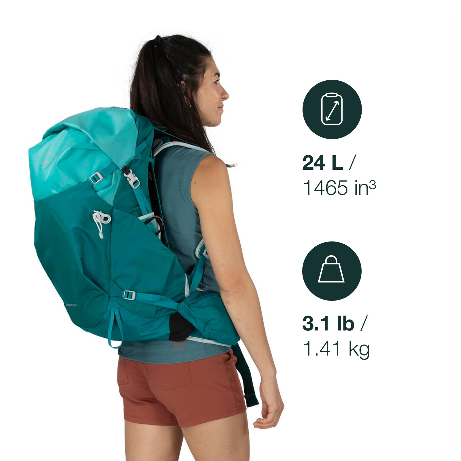 Osprey Downburst 24L Women's Hiking Backpack, Tidal Blue