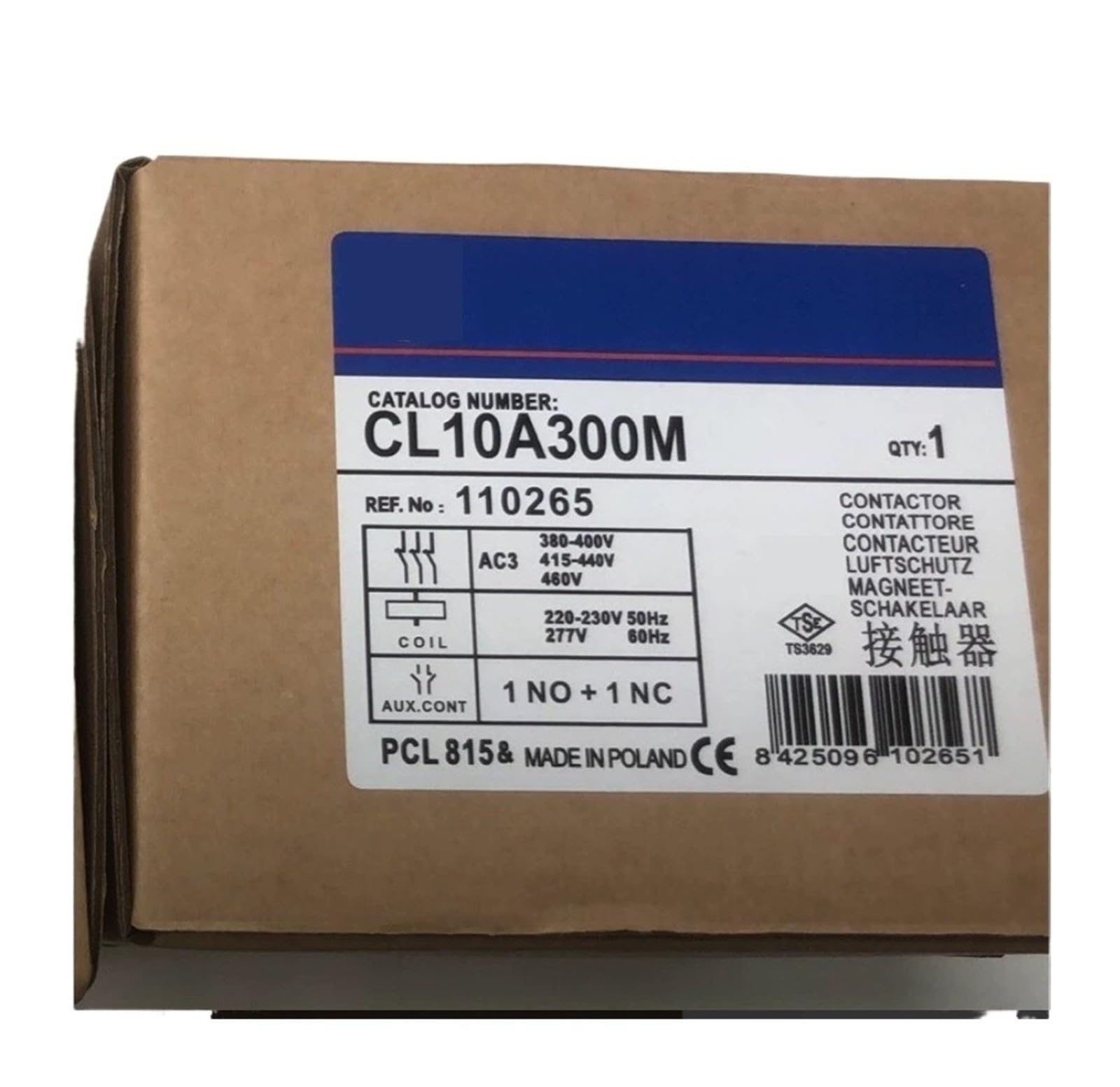 Contactor de CA de alta potencia CL10A300M for control de motores