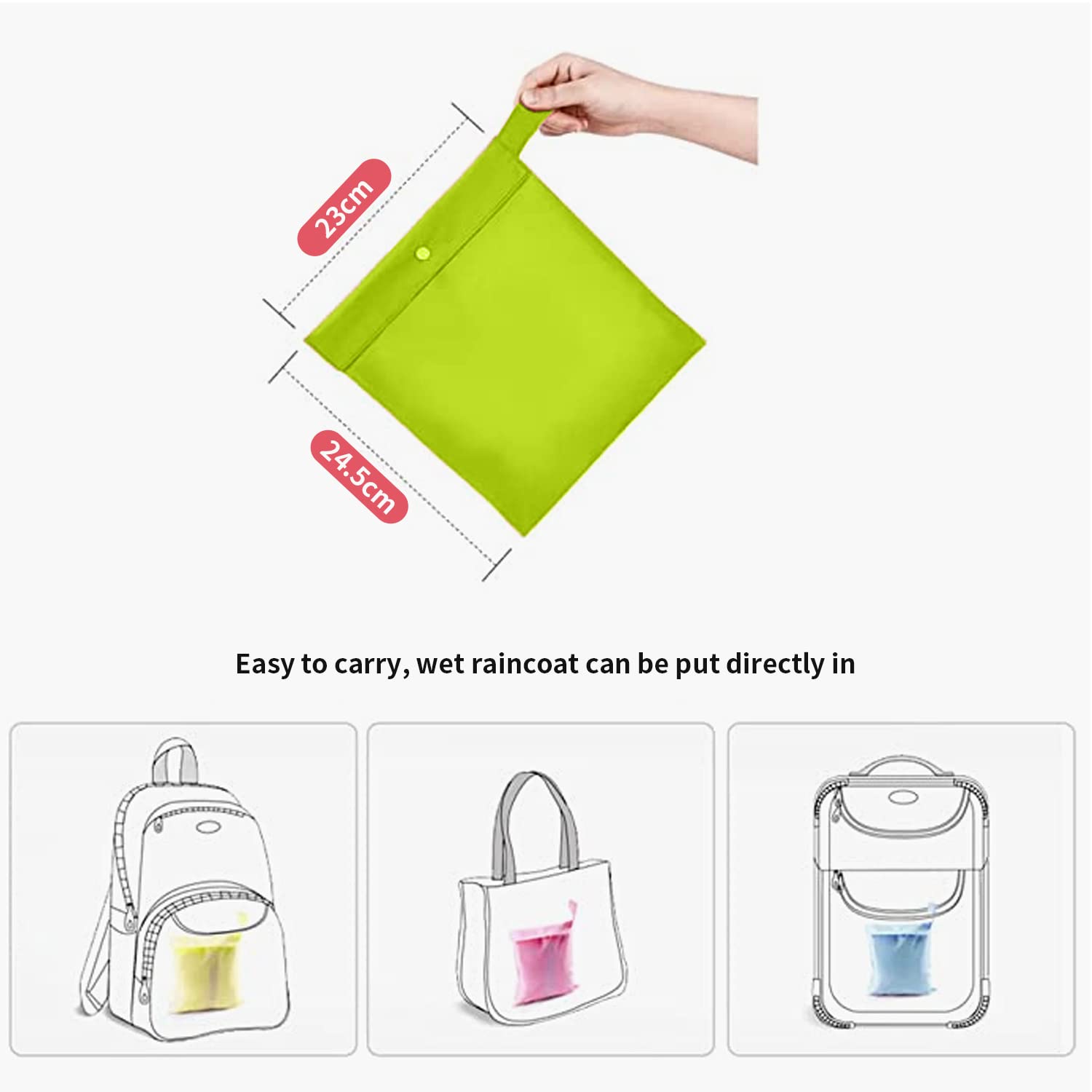 Volunboy Bambini Poncho Pioggia con Cappuccio, Impermeabile Mantella Antipioggia Bambino Riutilizzabile Cappotto di Pioggia Giacca