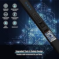 Vista 4 de SUPRUS Encendedor eléctrico de arco resistente al viento sin llama USB encendedor recargable con bloqueo de seguridad para velas, barbacoa, camping