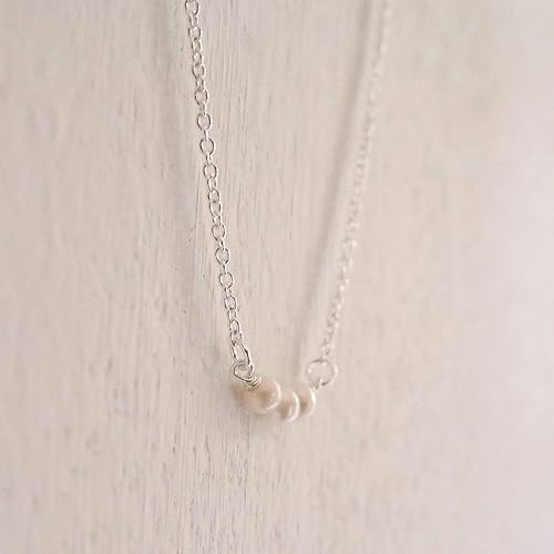 Miniatura 4 de No Grit No Pearl Self Love Sterling Silver Necklace 17'' - 18'' Length