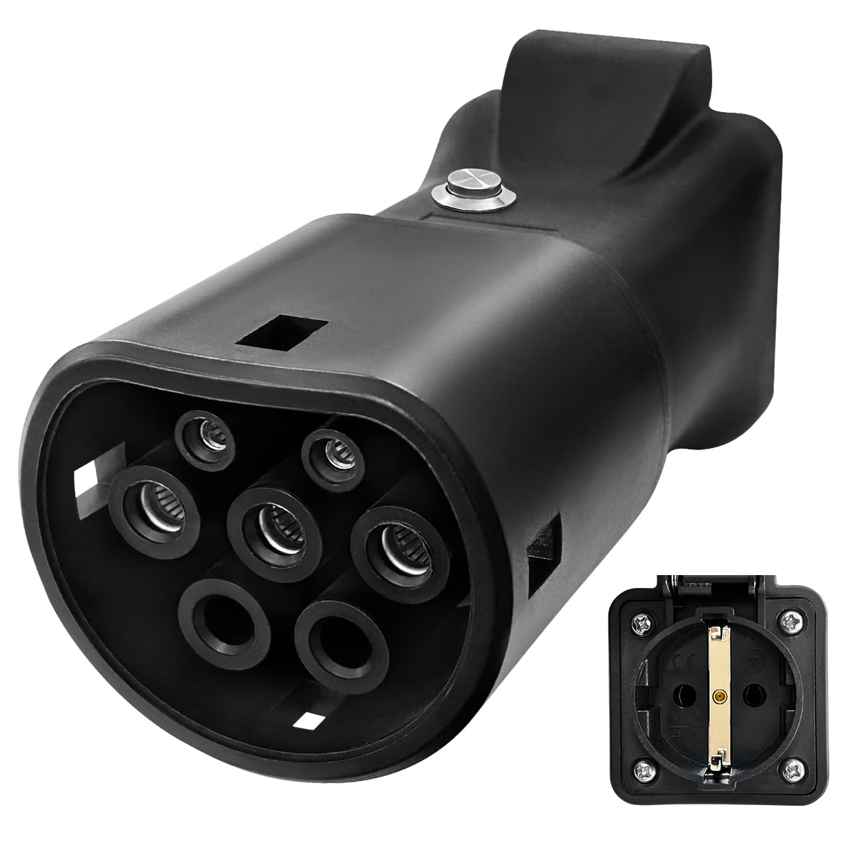 Adaptador V2L Compatible con Smart, Solo Compatible con Smart Auto EV, Adaptador de 16 A 220 V del Vehículo a la Carga, Aplicable a Smart #1, Smart #3, Tipo 2 Descargador