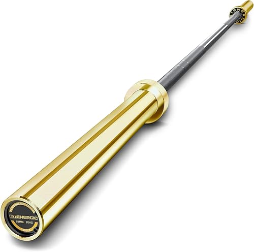 E.T.ENERGIC 7ft Olympic Barbell Bar 45LB Load 1500-lbs Capacity Available, for Gym Home Exercises, Weightlifting, Powerlifting for 2" Olympic Plates