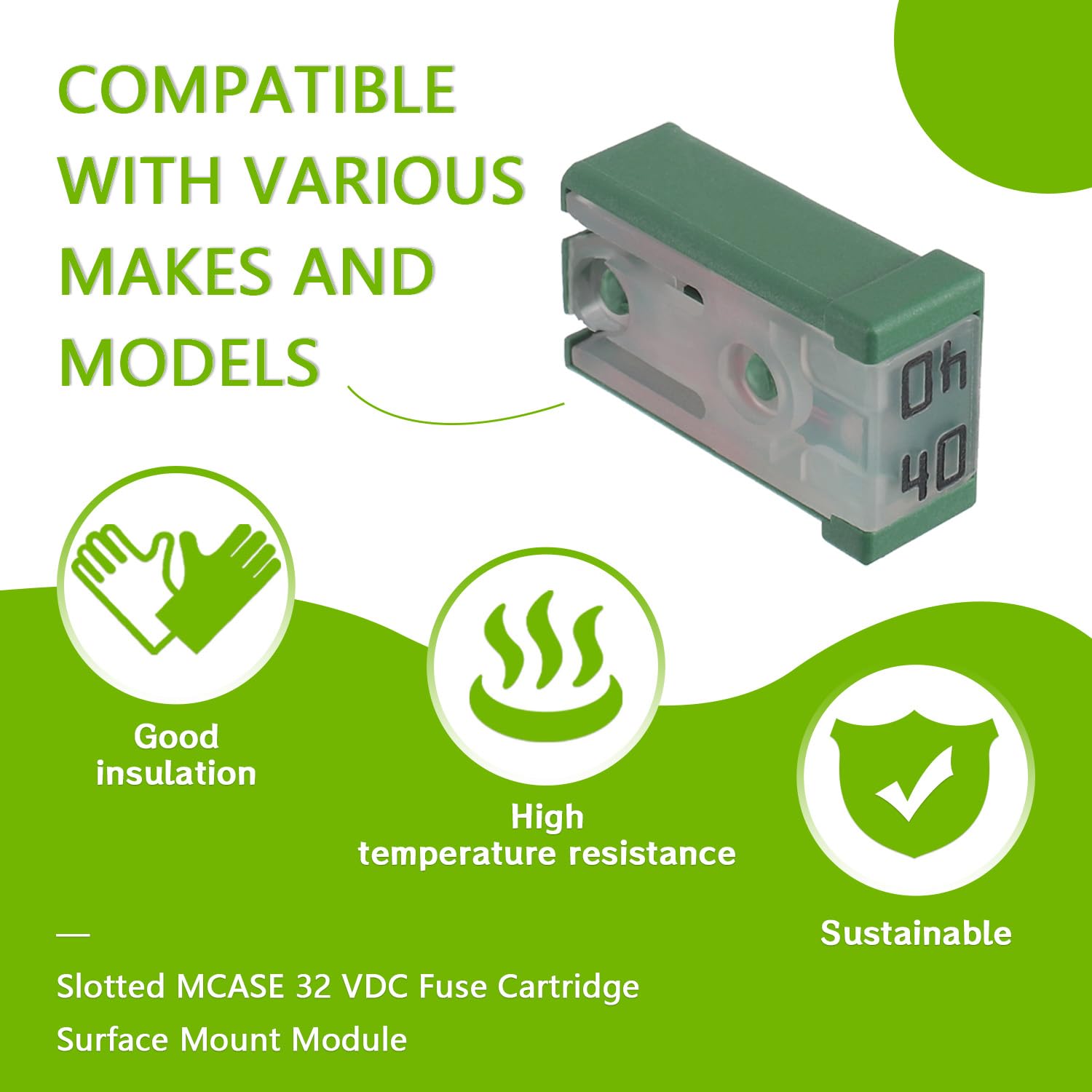 EPLZON 15A 20A 25A 30A 40A 50A 60A 32V Mini Slotted Automotive  