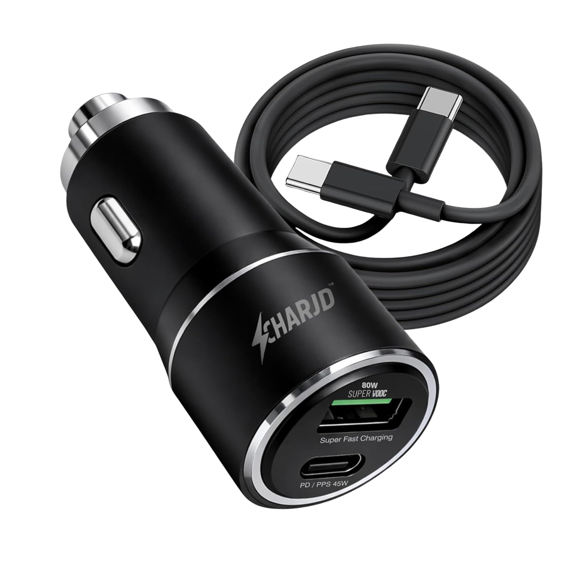 125W Dual Port Car Fast Charger | 45W Type-C PD & 80W USB-A Adapter | BIS Certified | with C to C Cable Compatible with, All Smartphones and Other USB Devices-image-28